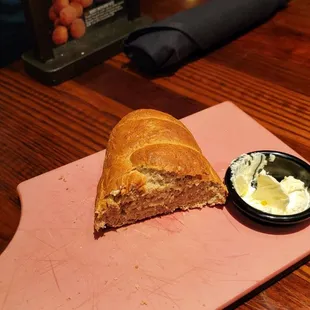 Complimentary  warm bread and butter