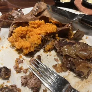 Chopped steak with onions and mushrooms.  Chop Steak Chop Steak