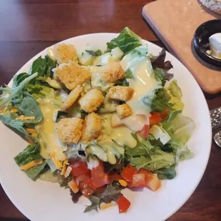 Mixed Greens Salad with Honey Mustard Dressing