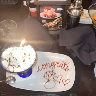 We were congrats, on being a newly marriage couple,  by the staffs at Longhorn Steakhouse. Thank you everyone, you make us feel so special.