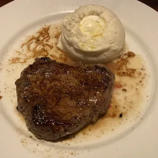 8 ounce sirloin with Mashed Potatoes