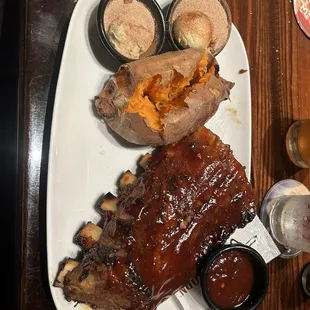 Baby Back Ribs Sweet Potato