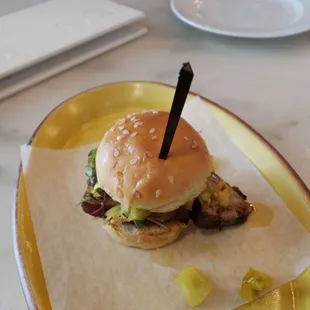 Abita Root Beer Pork Belly Slider.