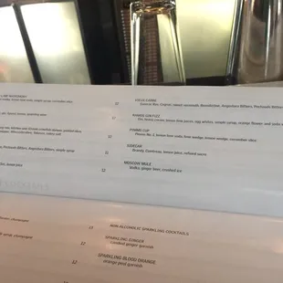 A preview of mixed drinks. There's a few pages to choose from.