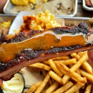 Spare rib with mustard sauce