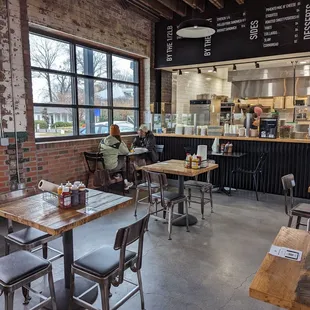 a view of the dining area