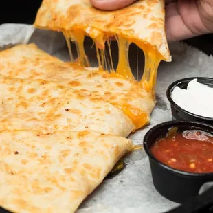 quesadilla with sauce
