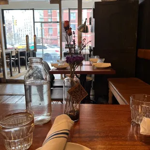 a place setting for a meal