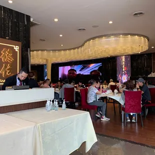 Nice interior, big screen tv, lots of visuals, large spacious room.