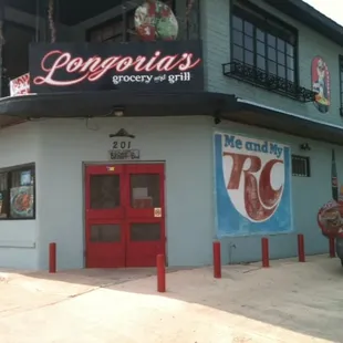 the front of the building