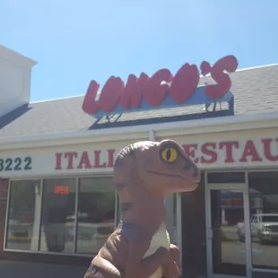 Bob the Raptor Says &quot;The Pizza Prey here is tasty.&quot;