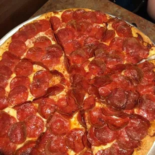Double pepperoni pizza