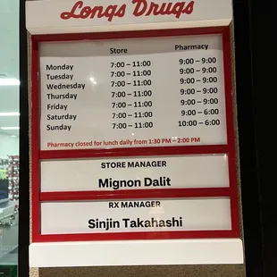 Here are the Store Hours