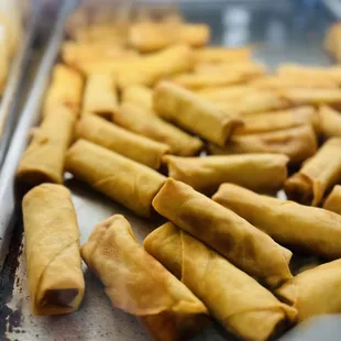 a tray of rolls