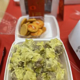 Pork Shumai  and Almond Cookies