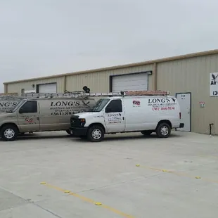 Three of five Vans we currently have in Service