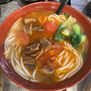 Beef Tomato Noodle Soup