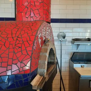 Pizza oven. It is en fuego today for sure. Always a treat to be here, especially during Stout month in February!