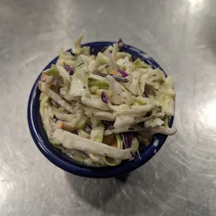 Creamy slaw made in house.