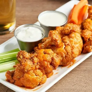 a platter of fried chicken