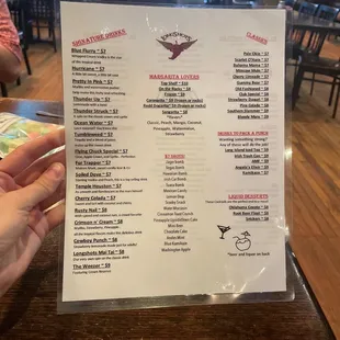 Fun drink menu. Affordable, too.