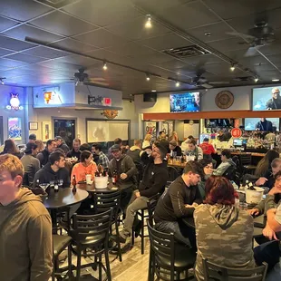 people sitting at tables