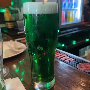 Green Miller Lite for St. Paddy's day!