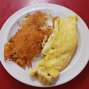 Cheese Omelet with hash browns