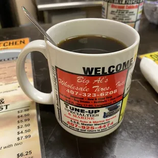 a cup of coffee