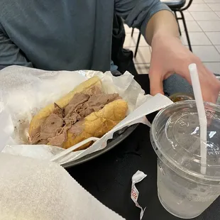 6'' Beef wet... wet in the side