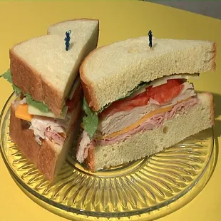 a cut in half sandwich