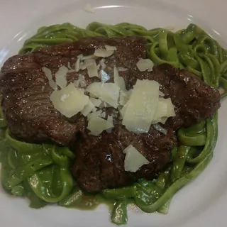 Peruvian pesto pasta