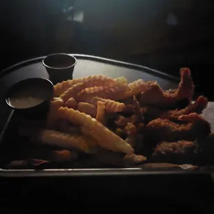 Coconut shrimp and fries