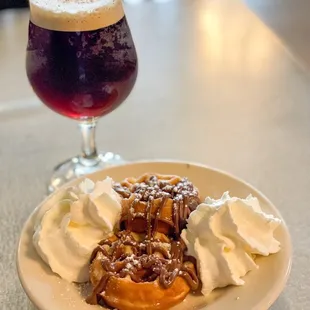 Mini waffles with Nutella and Nitro Cold Brew