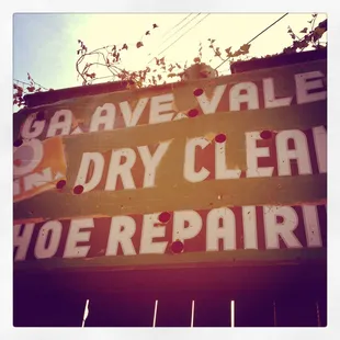 Old sign in the beer garden.