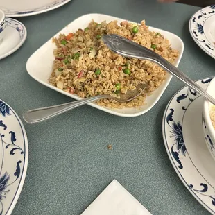 a plate of fried rice
