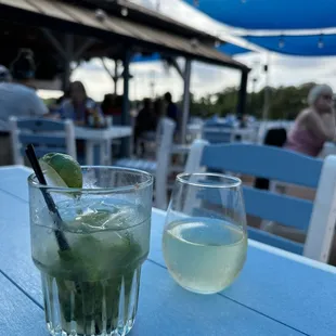 Drinks on the deck.