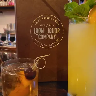 Old Fashioned and Gin Fizz