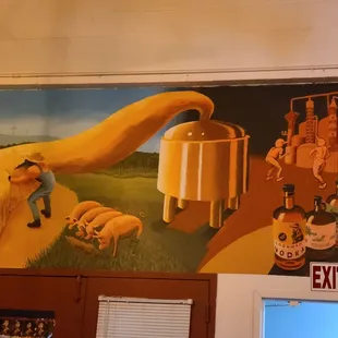 Mural above the door