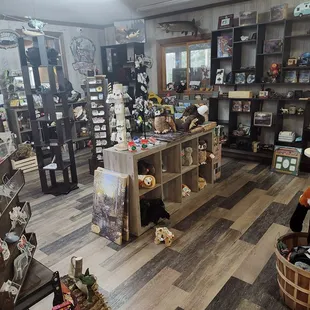 a wide view of a store