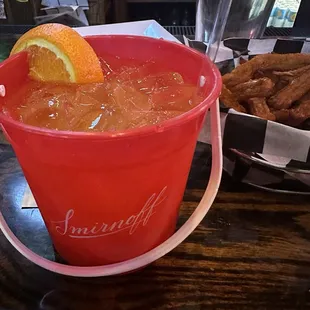 OC BUCKET and sweet potato fries