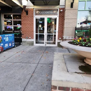 the entrance to the pub