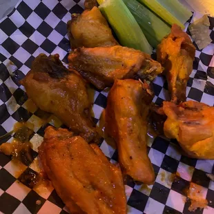 Buffalo style wings. Yummy