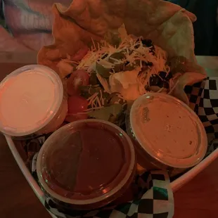 Taco salad sans meat