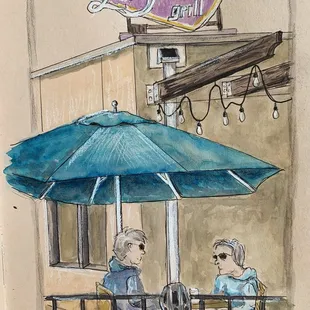 Didn&apos;t take a pic so here is my sketch for the visit. Still working on how to sketch people.