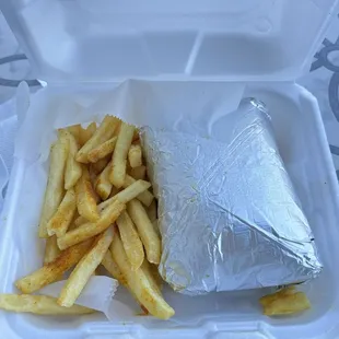 Gyro with fries