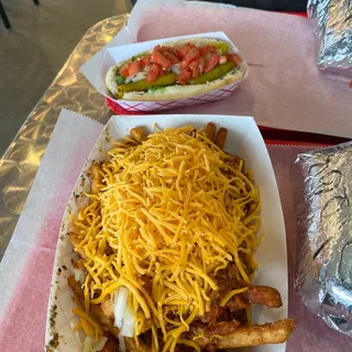 Chili with Cheese and Onion