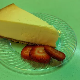 New York Cheesecake with Fresh Strawberries. So Tasty!