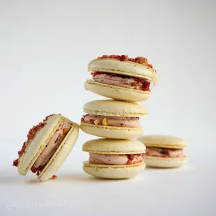 a stack of macarons