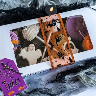 Halloween treat box gift wrapped